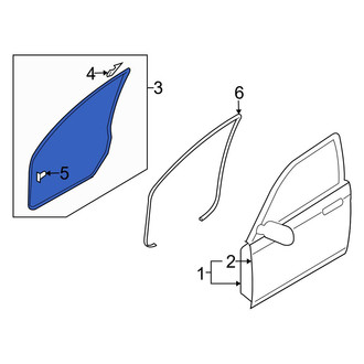 Mazda OE - Front Left Inner Door Seal
