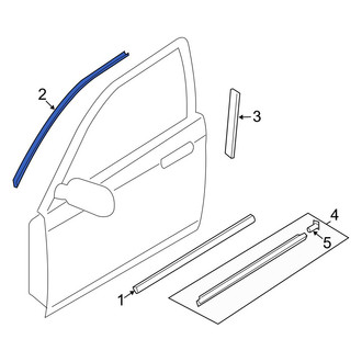 Mazda OE - Front Left Upper Door Reveal Molding