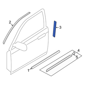 Mazda OE - Rear Right Upper Door Reveal Molding