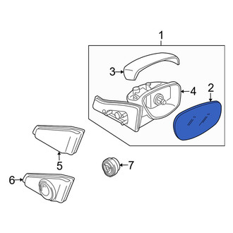 Mazda OE - Front Left Door Mirror Glass