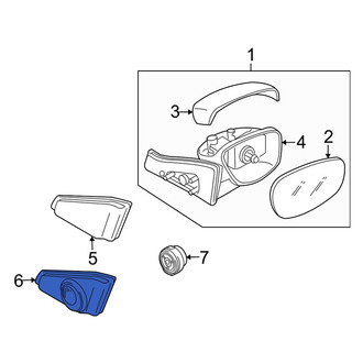 Mazda OE - Front Right Inner Door Mirror Trim Ring