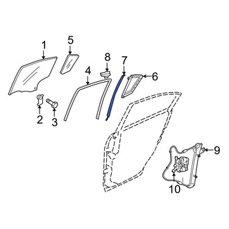 Mazda OE - Front Left Window Channel