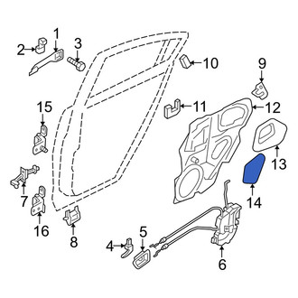 Mazda OE - Front Left Lower Inner Door Access Cover