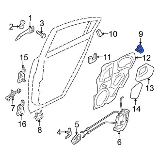 Mazda OE - Front Door Lock Striker Plate