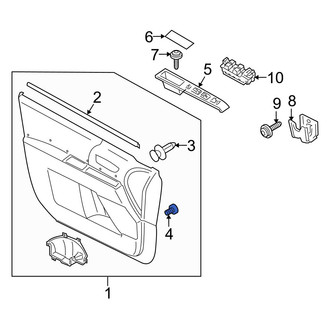 Mazda OE - Front Inner Door Window Belt Weatherstrip Screw
