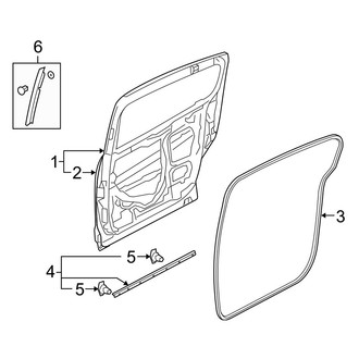 Mazda OE - Rear Door - Door & Components