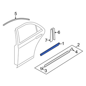 Mazda OE - Front Left Door Molding