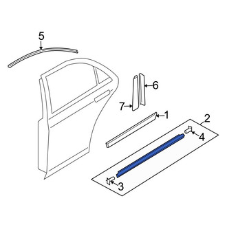 Mazda OE - Rear Left Door Belt Molding
