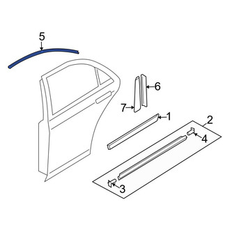 Mazda OE - Rear Right Upper Door Reveal Molding