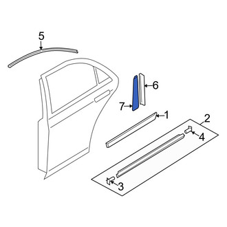 Mazda OE - Rear Right Outer Door Reveal Molding
