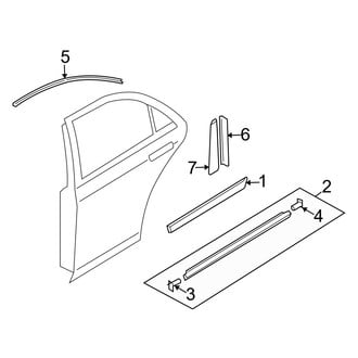 Mazda OE - Rear Door - Exterior Trim