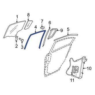 Mazda OE - Rear Right Window Channel