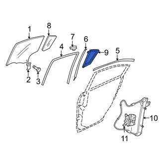 Mazda OE - Left Window Channel