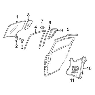 Mazda OE - Rear Door - Glass & Hardware