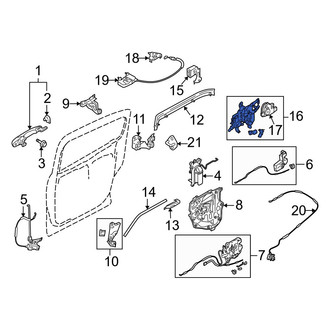 Mazda OE - Rear Right Sliding Door Lock Actuator