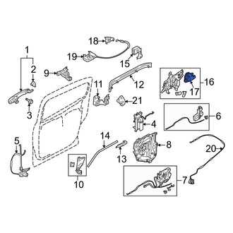 Mazda OE - Rear Left Sliding Door Lock Actuator