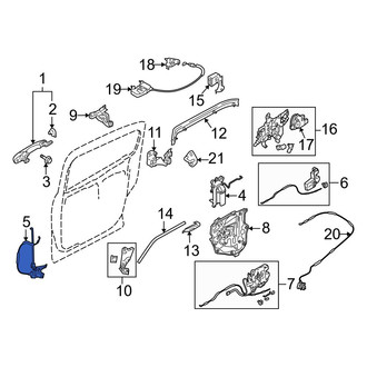 Mazda OE - Rear Left Door Lock Operating Rod