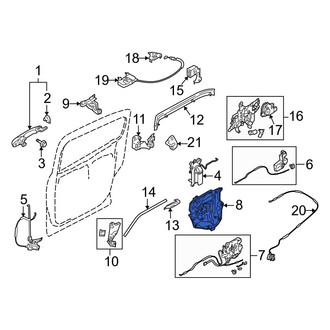 Mazda OE - Center Right Door Panel Carrier