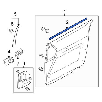 Mazda OE - Rear Left Door Window Belt Weatherstrip