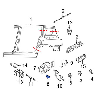 Mazda OE - Rear Fuel Door Bumper
