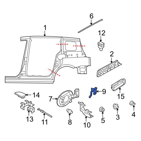 Mazda OE BP4K42452C Fuel Door Spring
