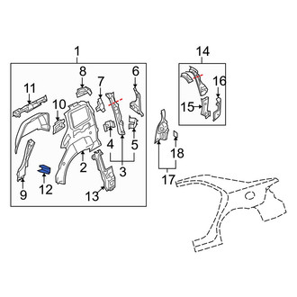 Mazda OE - Rear Right Outer Wheel Housing Bracket