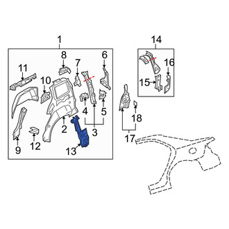 Mazda OE - Rear Right Quarter Panel Reinforcement
