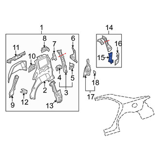 Mazda OE - Rear Right Lower Body D-Pillar