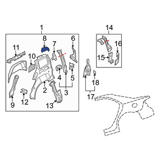 Mazda OE - Rear Left Quarter Panel Extension