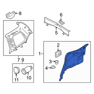 Mazda OE - Rear Left Trunk Trim Panel