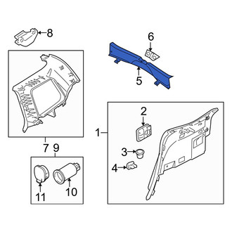 Mazda OE - Rear Trunk Trim Scuff Plate