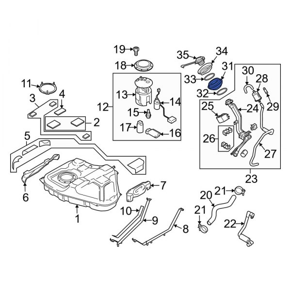 Mazda OE CC4442241A Fuel Filler Neck Insulator