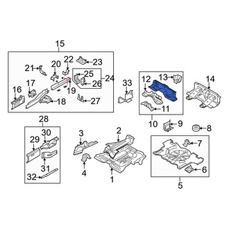 Mazda OE - Rear Floor Pan Crossmember