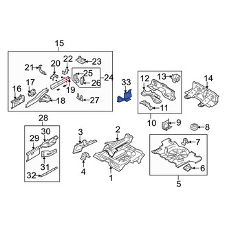 Mazda OE - Rear Left Lower Floor Pan Crossmember