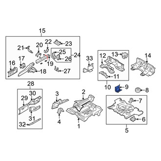 Mazda OE - Rear Right Floor Pan Reinforcement