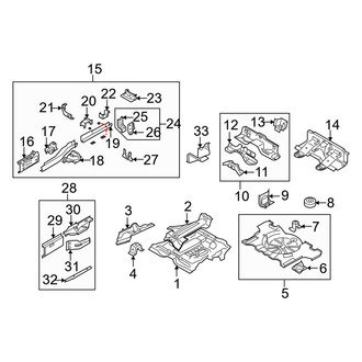 Mazda OE - Rear Body & Floor - Floor & Rails