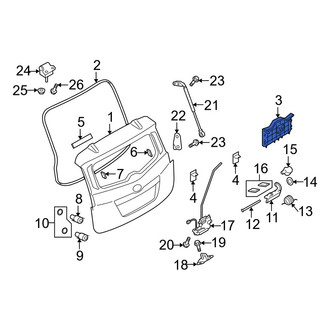Mazda OE - Rear Inner Liftgate Trim