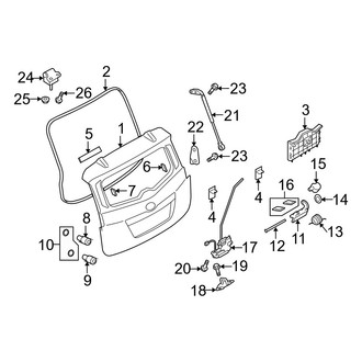 Mazda OE - Lift Gate - Gate & Hardware