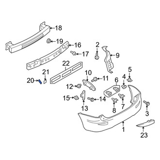 Mazda OE - Rear Bumper Cover Reinforcement Seal