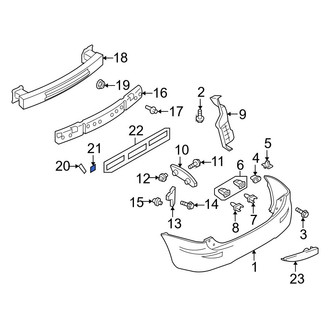 Mazda OE - Rear Bumper Cover Reinforcement Seal