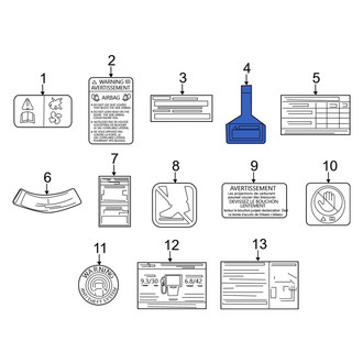 Mazda OE - Air Bag Information Label