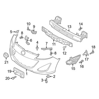 Mazda OE - Front Bumper & Grille - Bumper & Components