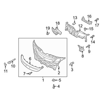 Mazda OE - Front Bumper & Grille - Grille & Components