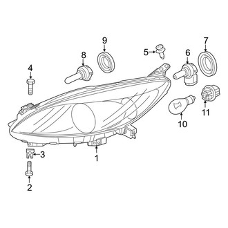Mazda OE - Front Lamps - Headlamps (W/O HID)