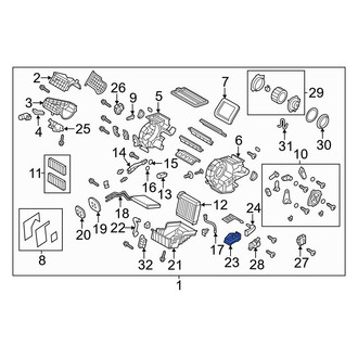 Mazda OE - Front Left Lower Instrument Panel Air Duct