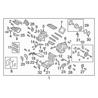 Mazda OE - Air Conditioner & Heater - Evaporator & Heater Components