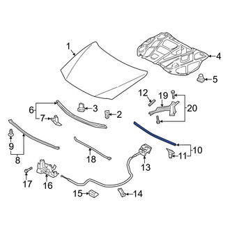 Mazda OE - Rear Hood Seal