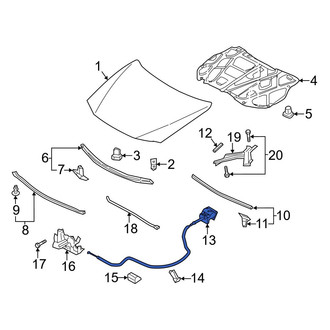 Mazda OE - Front Hood Release Cable