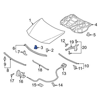 Mazda OE - Front Hood Stop Buffer