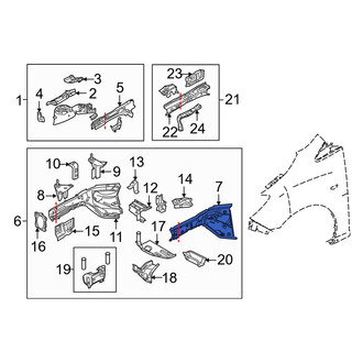 Mazda OE - Front Left Inner Frame Side Member